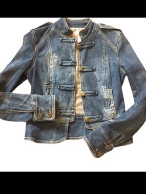 Chelsea & Violet denim jacket Military-Style Blue